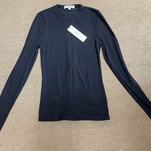 Joah Brown Invisible Zip Long Sleeve - XS/S Black